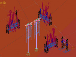 east city-arena-stage props Modèle 3D