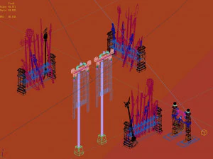 east city-arena-stage props 3D Model