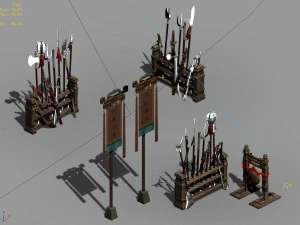 east city-arena-stage props 3D Model