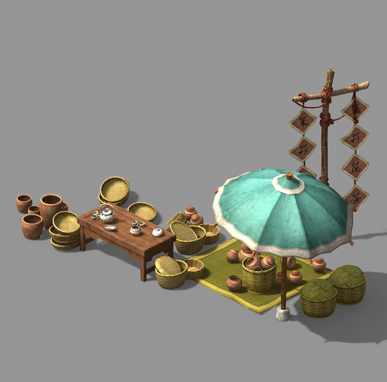 dongshi-jasmine tea 3D Model .c4d .max .obj .3ds .fbx .stl .blend 