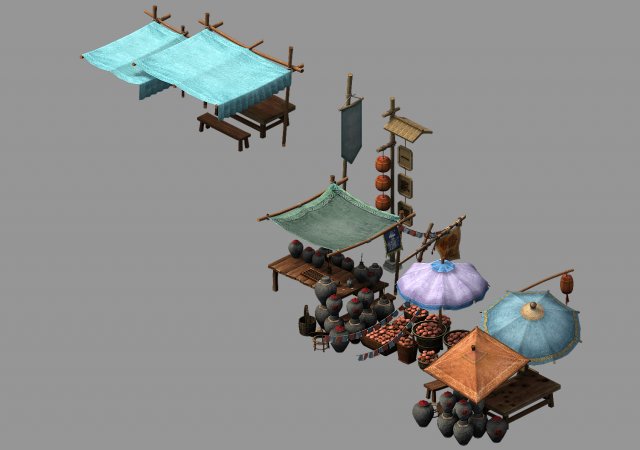east city-flat peach 3D Model .c4d .max .obj .3ds .fbx .stl .blend
