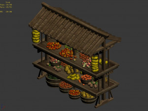east city-fruit stand 04 3Dモデル
