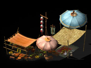 east city-fruit stand 05 3D Model