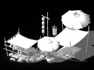east city-fruit stand 05 3D Model