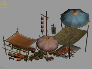 east city-fruit stand 05 3D Modell