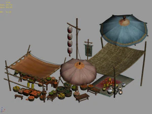 east city-fruit stand 05 3D Model