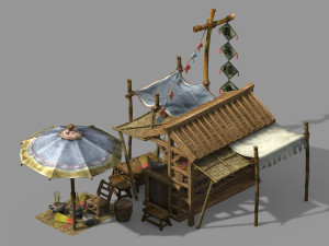 east city-sandalwood shop 3D Model