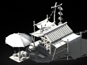 east city-sandalwood shop Model 3D