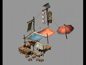 стойло с булочками с благовониями Dongshi-от комаров-репеллентов 3D Модель