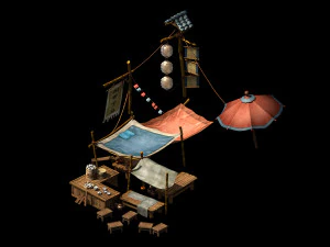dongshi-mosquito-repellent-repellent-repellent incense-bun stall 3D Model