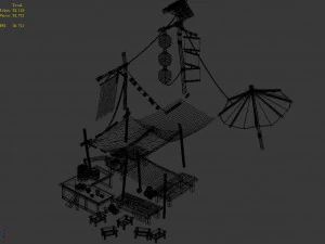 dongshi-mosquito-repellent-repellent-repellent incense-bun stall 3D Model