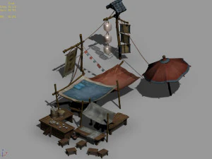 dongshi-mosquito-repellent-repellent-repellent incense-bun stall 3D Model