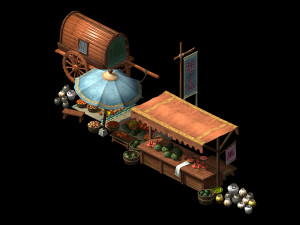 east city-watermelon stand 3Dモデル