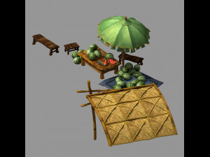 east city-watermelon stand 05 3D Model
