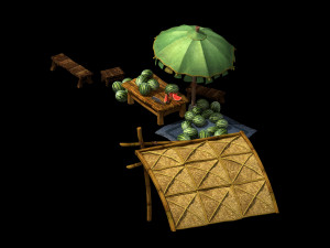 east city-watermelon stand 05 3D Model