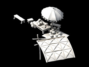 east city-watermelon stand 05 3D Model