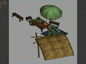 east city-watermelon stand 05 3D Model