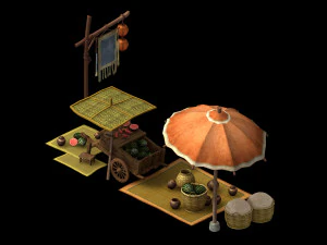 east city-watermelon stand 06 3D Model