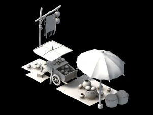 east city-watermelon stand 06 3D Model