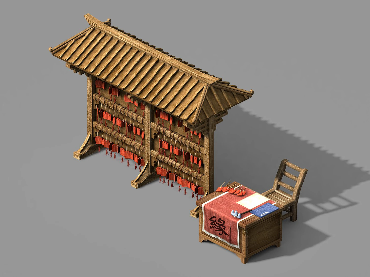 dongshi-yuelao temple props-matchmaker 3D Model .c4d .max .obj .3ds .fbx .stl .blend 