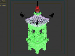 emei school-stone-street light 17 3D Model