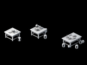 premium wine table 54 3D Model