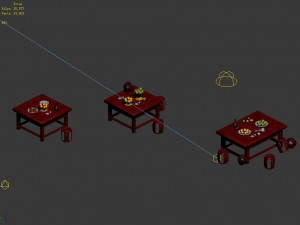 premium wine table 54 3D Model