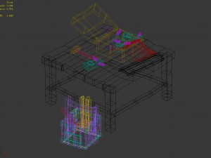 tool table-plane-knife-box of 12 3D Model