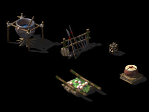 brazier-drum-weapon-food Modèle 3D