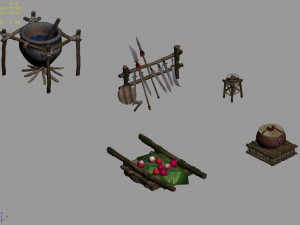 brazier-drum-weapon-food Modèle 3D