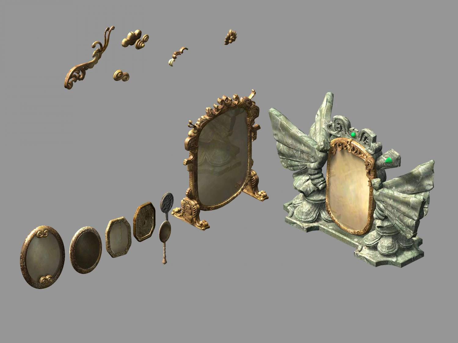 spiegelstenen spiegel 3D Model .c4d .max .obj .3ds .fbx .stl .blend 