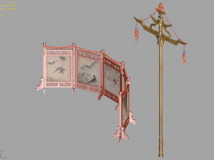 kaifeng city-banner-screen-sundries-lamppost 01 Modelo 3D