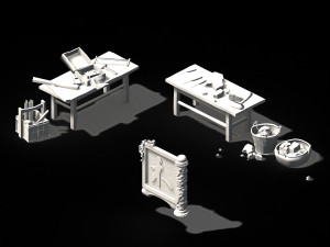woodcarving-carpentry-stonemason-table 3D Model