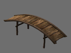 wooden bridge 12 Modelo 3D