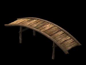 wooden bridge 12 3D Model