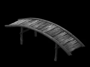 wooden bridge 12 3D Model