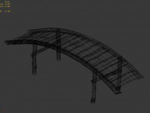 wooden bridge 12 Modelo 3D
