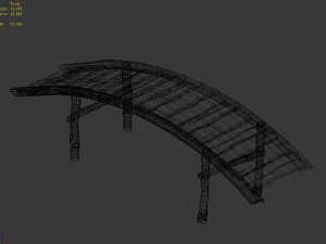 wooden bridge 12 3D Model
