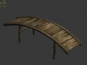 wooden bridge 12 3D Model