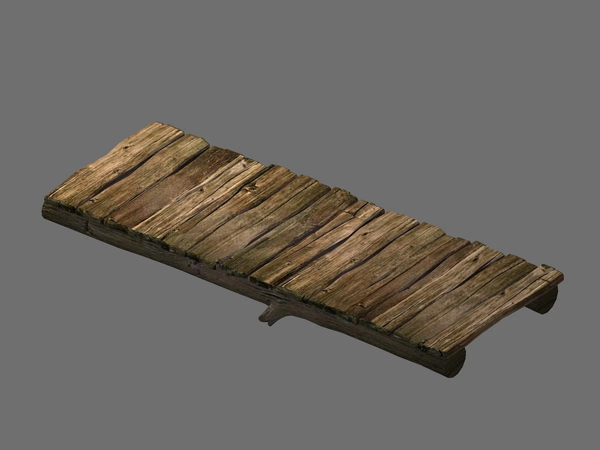 wooden bridge 19 3D Model .c4d .max .obj .3ds .fbx .stl .blend 