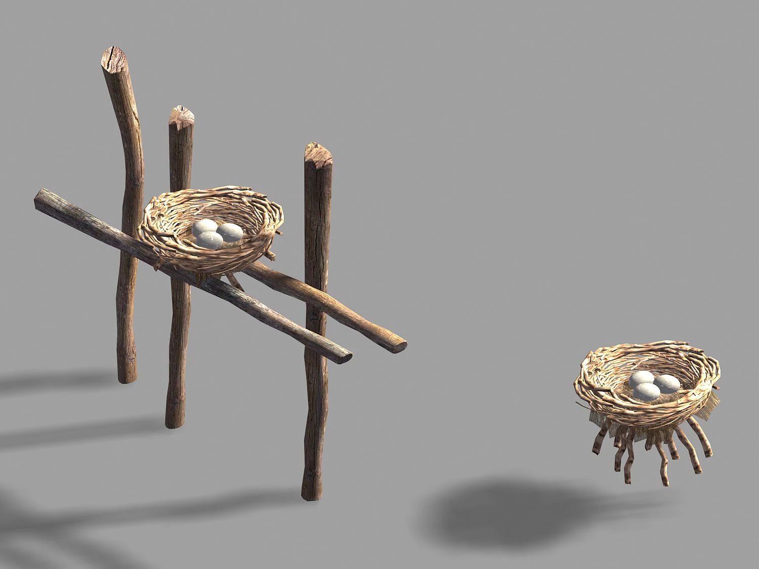 birds nest 0157 3D Model .c4d .max .obj .3ds .fbx .stl .blend 