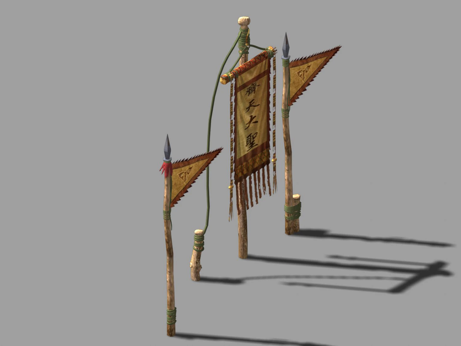 वानर राज-ध्वज 12 3D मॉडल .c4d .max .obj .3ds .fbx .stl .blend 