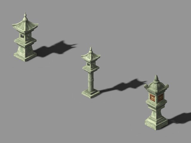 qin qiong mansion-light 3D 模型 .c4d .max .obj .3ds .fbx .stl .blend 
