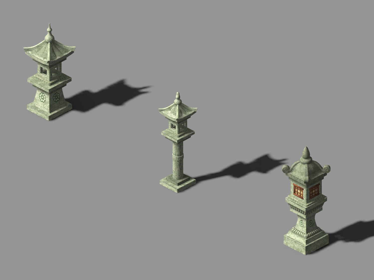 qin qiong mansion-light 3D Model .c4d .max .obj .3ds .fbx .stl .blend 