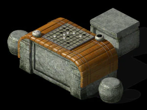 qin qiong mansion-chess table 3D Model