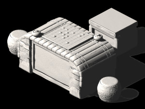 qin qiong mansion-chess table Modèle 3D