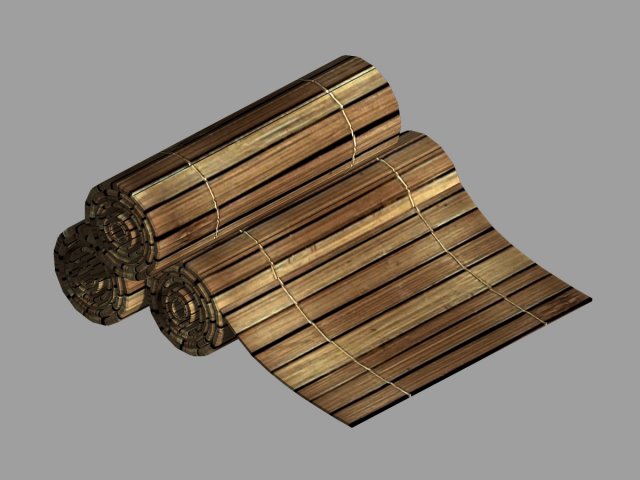 ancient-history-book-bamboo slip 01 Model 3D .c4d .max .obj .3ds .fbx .stl .blend 
