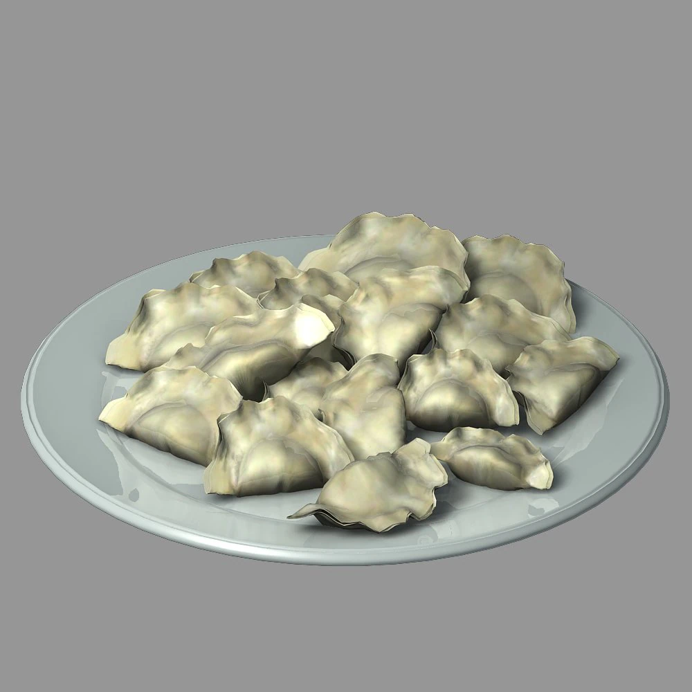 chinese food-dumplings 3D Model .c4d .max .obj .3ds .fbx .stl .blend 