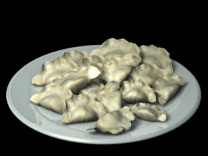 chinese food-dumplings 3D Model
