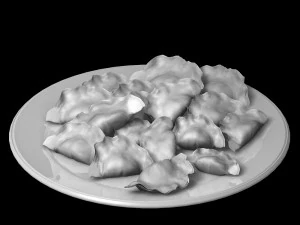 chinese food-dumplings 3D Model